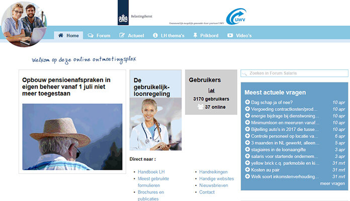 Community pagina Belastingdienst