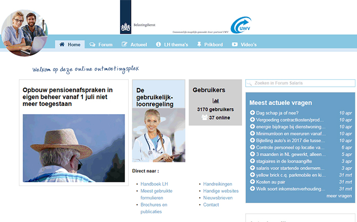 Community pagina Belastingdienst