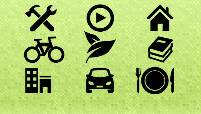 Iconen die betrekking hebben op deeleconomie