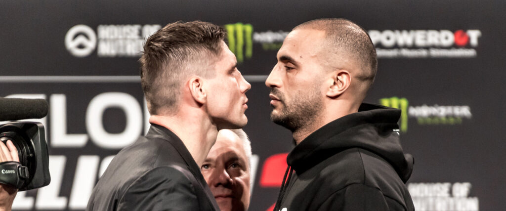 Rico Verhoeven en Badr Hari doen stare down