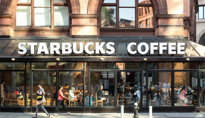 Vestiging van Starbucks coffee