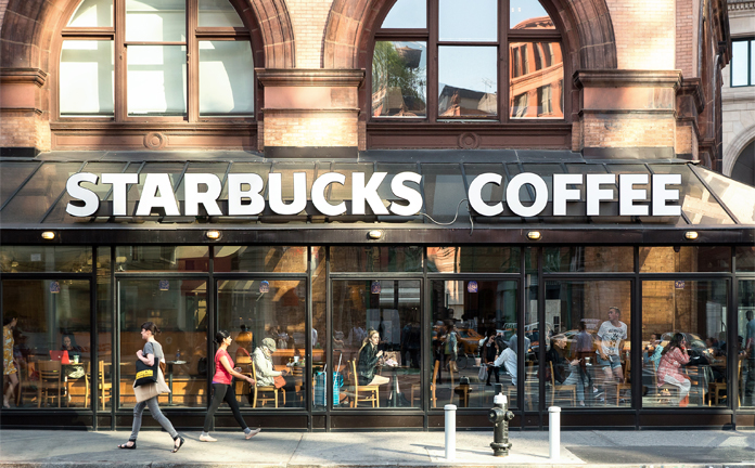 Vestiging van Starbucks coffee