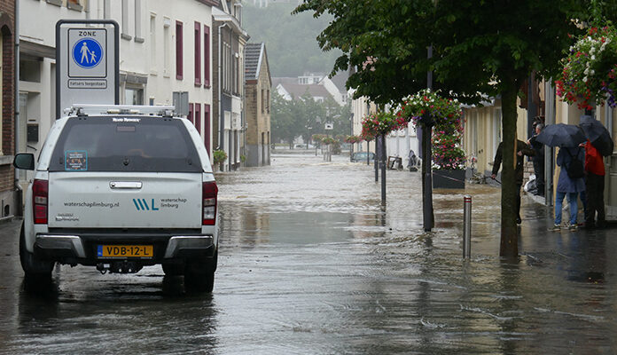 Ondergelopen straten in Limburg
