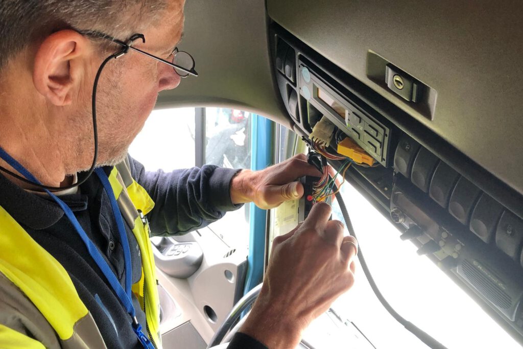 Inspectie van een tachograaf