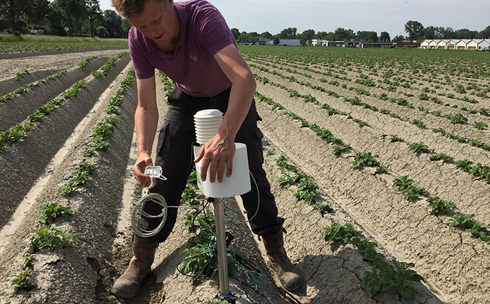 Met nepaardappels maakt boer een digital twin van akker en ziet hij op het scherm waar kunstmest en water nodig zijn