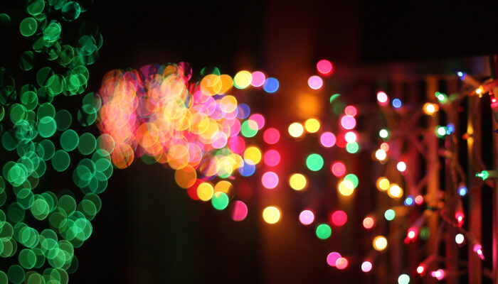 Gekleurde kerstverlichting