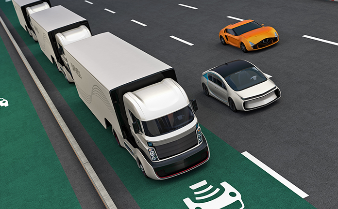 Zelfrijdende vrachtwagens in 