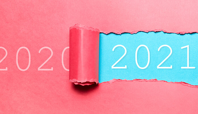 2020 wordt weggescheurd door 2021