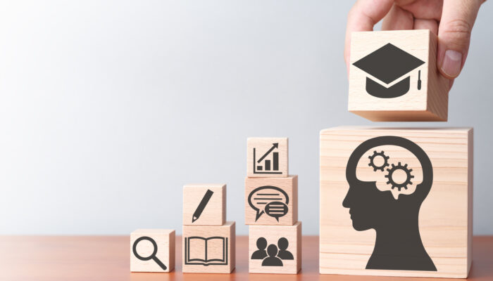 Blokjes waarop kennis getekend is