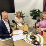 Opnames eerste aflevering podcast ToeZine met Hanzo van Beusekom, Mirjam Prinsen en Carolien Lindeman